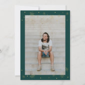 Invitation Or et vert | Modern Chic 25e fête d'anniversaire (Dos)