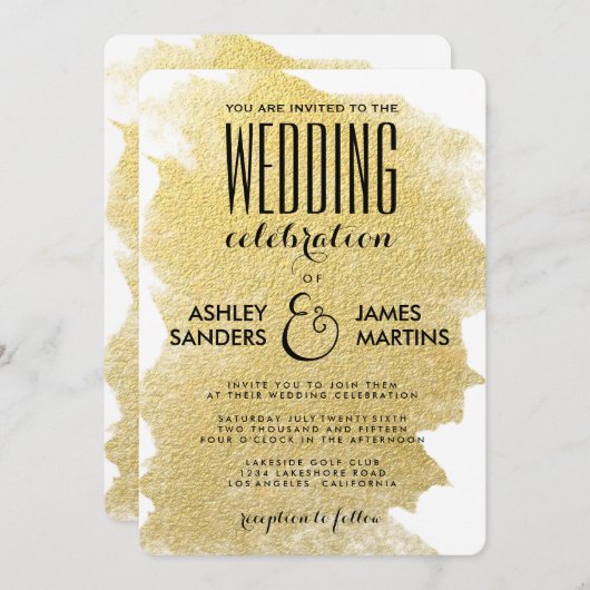 INVITATION OR FAUX MODERNE (Devant / Derrière)