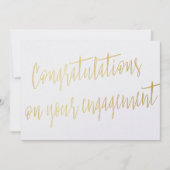 Invitation Or "Félicitations à votre fiançailles" (Devant)