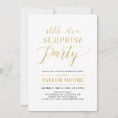 Invitation Or | Fête de retraite surprise simple moderne (Devant)
