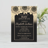 Invitation Or, Fleurs de soleil, Fête des mariées de Parties  (Debout devant)