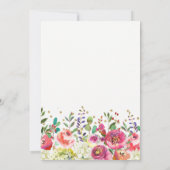 Invitation Or floral | Brunch nuptial moderne aquarelle (Dos)