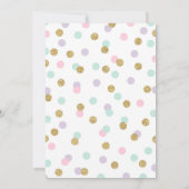 Invitation Or floral de menthe de rose d'invitation (Dos)