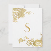 Invitation Or floral moderne simple élégant Bachelorette (Dos)