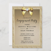 Invitation Or glamour et Fiançailles Gem élégant (Devant)
