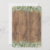 Invitation Or Gold Rustique Eucalyptus & Floral Blanc Bois ST (Dos)