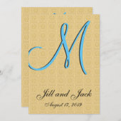 Invitation Or incorporé 3d Monogramme (Devant / Derrière)