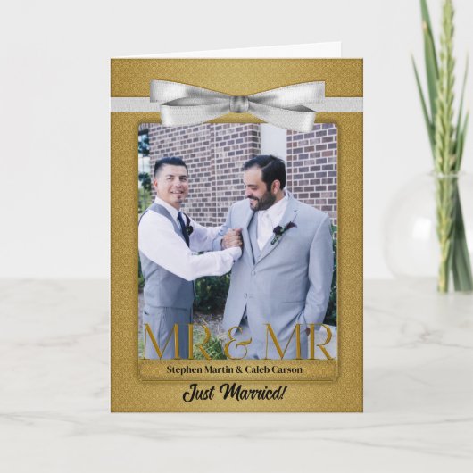 Invitation Or, M. & Réception de mariage M. Gay (Devant)