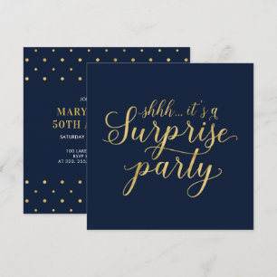 Invitation Or & Marine 50e anniversaire de mariage surprise