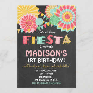 Invitation Or mexicain de rose d'invitation de fête