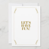 Invitation Or minimaliste élégant moderne simple mariage (Dos)