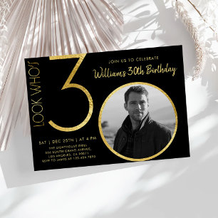 Invitation Or minimaliste moderne Type 30e anniversaire