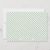 Invitation Or, Mint | Typographie moderne Baby shower garçon (Dos)