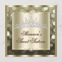 Or miroitant l'invitation de sweet sixteen de