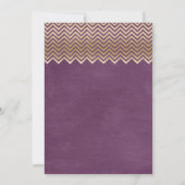 Invitation Or moderne Chevron Stripes Purple Graduation (Dos)