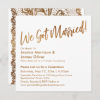 Or Moderne Écriture & Dentelle Nous sommes mariés