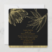 Invitation Or Moderne Glamour & Noir Tropical Botanique Flora (Devant)