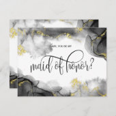 Invitation or moderne serez-vous ma demoiselle d'honneur ? (Devant / Derrière)