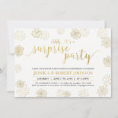 Invitation Or | Moderne Surprise 50e Anniversaire de Mariage (Devant)