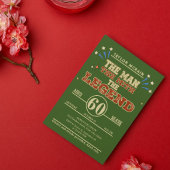 Invitation Or modifiable "Homme, Mythe, Légende" Invitat d'an