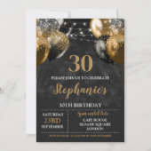 Invitation Or Noir 30 Ans (Devant)