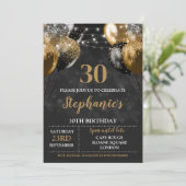 Invitation Or Noir 30 Ans (Debout devant)