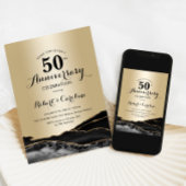 Invitation Or Noir 50e Anniversaire
