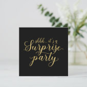 Invitation Or & Noir | 50e anniversaire de mariage surprise (Debout devant)