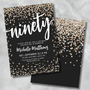 Invitation Or Noir 90e Anniversaire