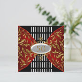 Invitation Or Noir Anniversaire (Debout devant)