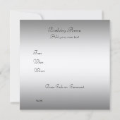 Invitation Or Noir Anniversaire (Dos)