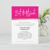 Invitation or noir bat mitzvah ultra-tendance (Debout devant)