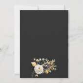 Invitation Or Noir Blanc Fleurs Alliance (Dos)