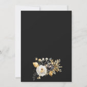 Invitation Or Noir Blanc Fleurs Alliance (Dos)