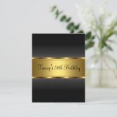 Invitation Or Noir  Fête d'anniversaire 50 ans (Debout devant)