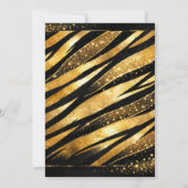 Invitation Or Noir Impression Animal Rayures Points Luxe Mode (Dos)