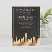 Invitation Or Noir New York 40 ans (Debout devant)