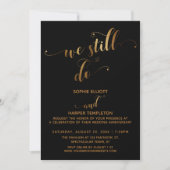 Invitation Or & Noir Nous continuons la typographie Anniversa (Devant)