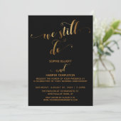 Invitation Or & Noir Nous continuons la typographie Anniversa (Debout devant)