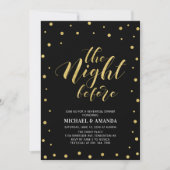 Invitation Or & Noir | Réception de répétition de typographie (Devant)