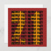 Invitation Or noir rouge W1005 de 21ème anniversaire de (Devant / Derrière)