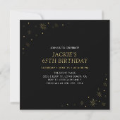 Invitation Or & Noir | Soirée d'anniversaire des 65 ans de Ch (Dos)
