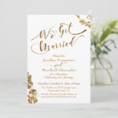 Invitation Or Nous Nous sommes mariés avec des Botaniques sur (Debout devant)