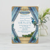 Invitation Or, Peacocks, Plumes et soie vert émeraude (Debout devant)