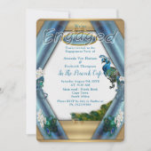 Invitation Or, Peacocks, Plumes et soie vert émeraude (Devant)