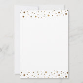 Invitation Or personnalisé blanc 50e anniversaire de mariage (Dos)