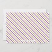 Invitation Or, pourpre | Fille, Baby shower de typographie mo (Dos)