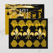 Invitation Or Pur Fleur de Lis (Devant / Derrière)