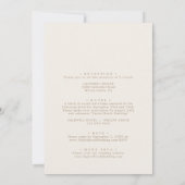 Invitation Or romantique | Détails ivoire sur le Mariage arri (Dos)