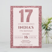 Invitation or rose 17ème anniversaire (Debout devant)